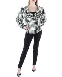 Vince Camuto - Plus Houndstooth Professional Collarless Blazer - Lyst