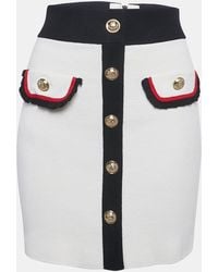 Maje - Ecru Cotton Knit Jerome Mini Skirt - Lyst