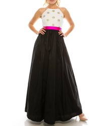 Aidan Mattox - Embellished Halter A-Line Dress - Lyst