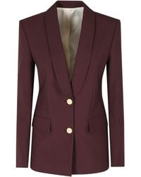 Alberta Ferretti - Tropical Wool Buttons Viscose-Blend Blazer - Lyst