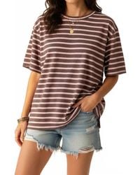 Umgee - Oversized Relaxed Fit Stripe Top - Lyst