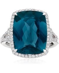 Ross-Simons - London Topaz And Diamond Ring - Lyst