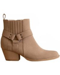 Oasis Society - Caleb Paneled Moto Bootie - Lyst