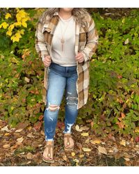 Kancan - Hallie Distressed Mid Rise Skinny Ankle Jeans - Lyst