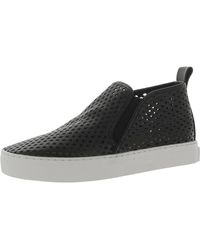 Jibs - Mid Rise Leather Perforated Slip-on Sneakers - Lyst