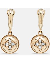 Louis Vuitton - Blossom Diamond Two Tone 18k Dangle Earrings - Lyst