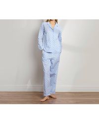 The Sleep Code - Swiss Dot Cotton Long Pj Set - Lyst