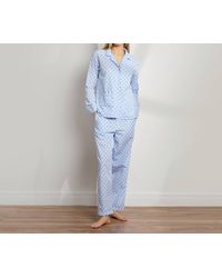 The Sleep Code - Swiss Dot Cotton Long Pj Set - Lyst