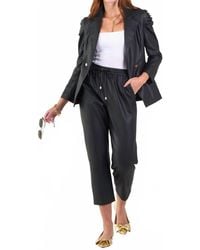 Emily Mccarthy - Vegan Leather Joy Jogger - Lyst
