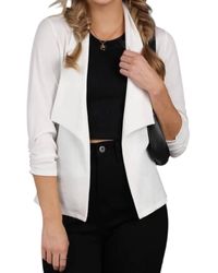 Ninexis - Shirring Detailed Open Blazer - Lyst