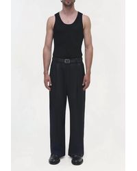 Jonathan Simkhai - Wilson Wide Leg Pleated Trouser - Lyst