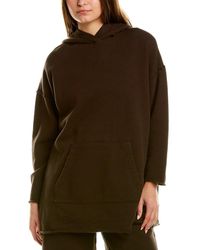 Eileen Fisher French Terry Long Hoodie - Brown