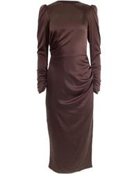 Zimmermann - Ruched Drape Midi Dress - Lyst