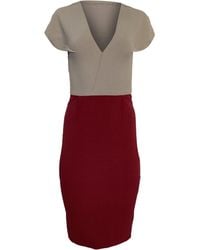 Roland Mouret - Colorblock V-Neck Dress - Lyst
