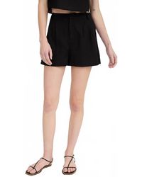 The Workshop - Kalene High-Waist Front Pleat Shorts - Lyst