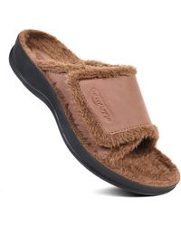 AEROTHOTIC - Hadley Cozy Faux Fur Slipper - Lyst