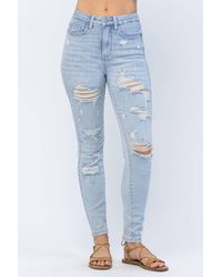 Judy Blue - Controlled Chaos Tummy Control Jeans - Lyst