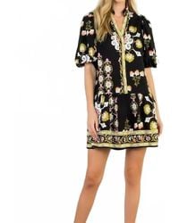 Thml - Puff Sleeve Floral Pattern Dress - Lyst