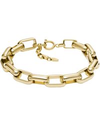 Fossil - Archival Core Essentials -tone Stainless Steel Chain Bracelet - Lyst