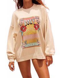 Roxy - Lineup Oversized Crew Neck Sweatshirt - Lyst