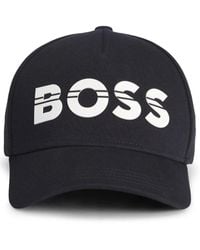 BOSS - Pyer Cotton Baseball Cap, Dark - Lyst