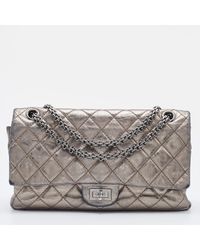 Chanel - Metallic Quilted Leather Reissue 2.55 Classic 226 Flap Bag - Lyst