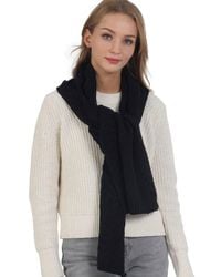 TRUEDAMES - Solid Color Cable Knitted Scarf - Lyst