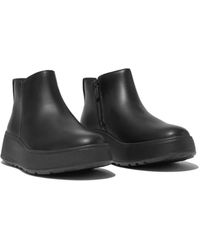 Fitflop - F-Mode Leather Round Toe Platform Ankle Boots Rhs8274 - Lyst