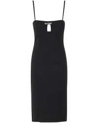 Blumarine - Knee-Length Bow Dress With Bijou Brooch Detail - Lyst