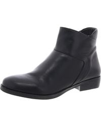David Tate - Zipper Leather Booties - Lyst