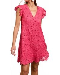 Skies Are Blue - Crochet Mini Dress - Lyst