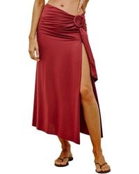 ViX - Solid Alana Midi Skirt - Lyst