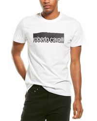 Roberto Cavalli Cotton T-shirts in Blue 