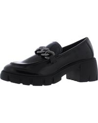 Steve Madden - Hoxton Faux Leather Lug Sole Loafer Heels - Lyst
