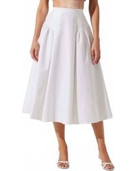 Astr - Laila High-Waist Midi Skirt - Lyst