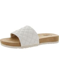 White Mountain - Tiptop Faux Leather Slip On Slide Sandals - Lyst
