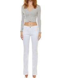 Kancan - Mid Rise Bootcut Jeans With Side Slit - Lyst