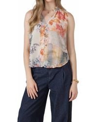 Dex - Flowy Button Front Blouse - Lyst