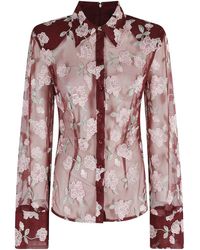 ROTATE BIRGER CHRISTENSEN - Mesh Fitted Shirt - Lyst