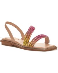 Vince Camuto - Prizza Faux Leather Slip On Slingback Sandals - Lyst