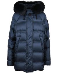 Peuterey - Quilted Down Jacket With Luxurious Fur Trim - Lyst