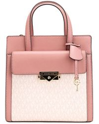 Michael Kors - Cece Pvc North South Flap Tote Crossbody Bag Purse Small - Lyst