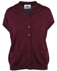 Alpha Studio - Extrafine Merino Wool Vest With Button-Down Front - Lyst
