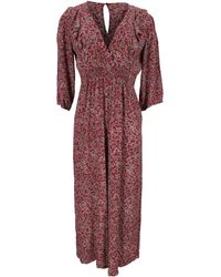 Ba&sh - V-Neck Printed Jumpsuit - Lyst