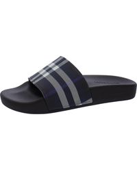Burberry - Furley Check Print Summer Slide Sandals - Lyst