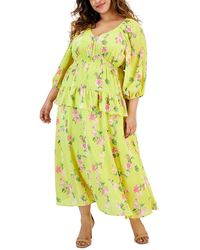 Taylor - Plus Tiered Smocked Maxi Dress - Lyst
