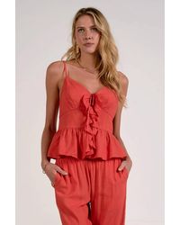 Elan - Tioni Tie Front Top - Lyst
