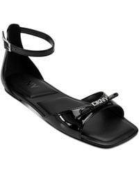 DKNY - Dazey Flat Ankle Strap Sandal - Lyst