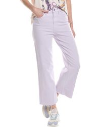 7 For All Mankind - Alexa Lavender Fog Cropped Jean - Lyst