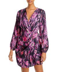 Wayf - Attina Wrap V Neck Cocktail And Party Dress - Lyst